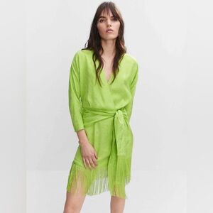 green emerald velvet dress MARIA mini wrap dress